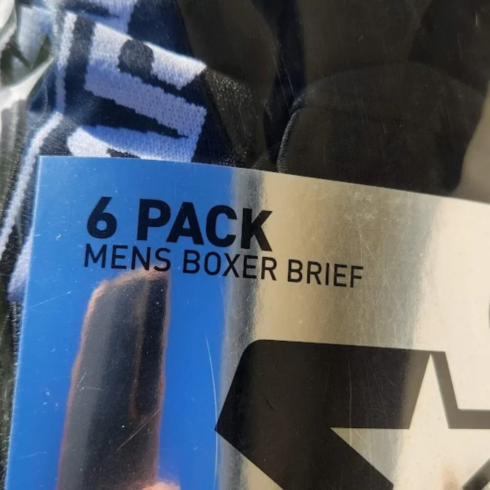 NEW Starter Men’s Active Performance Boxer Briefs Underwear 6 Pack Set of 6 S Si
